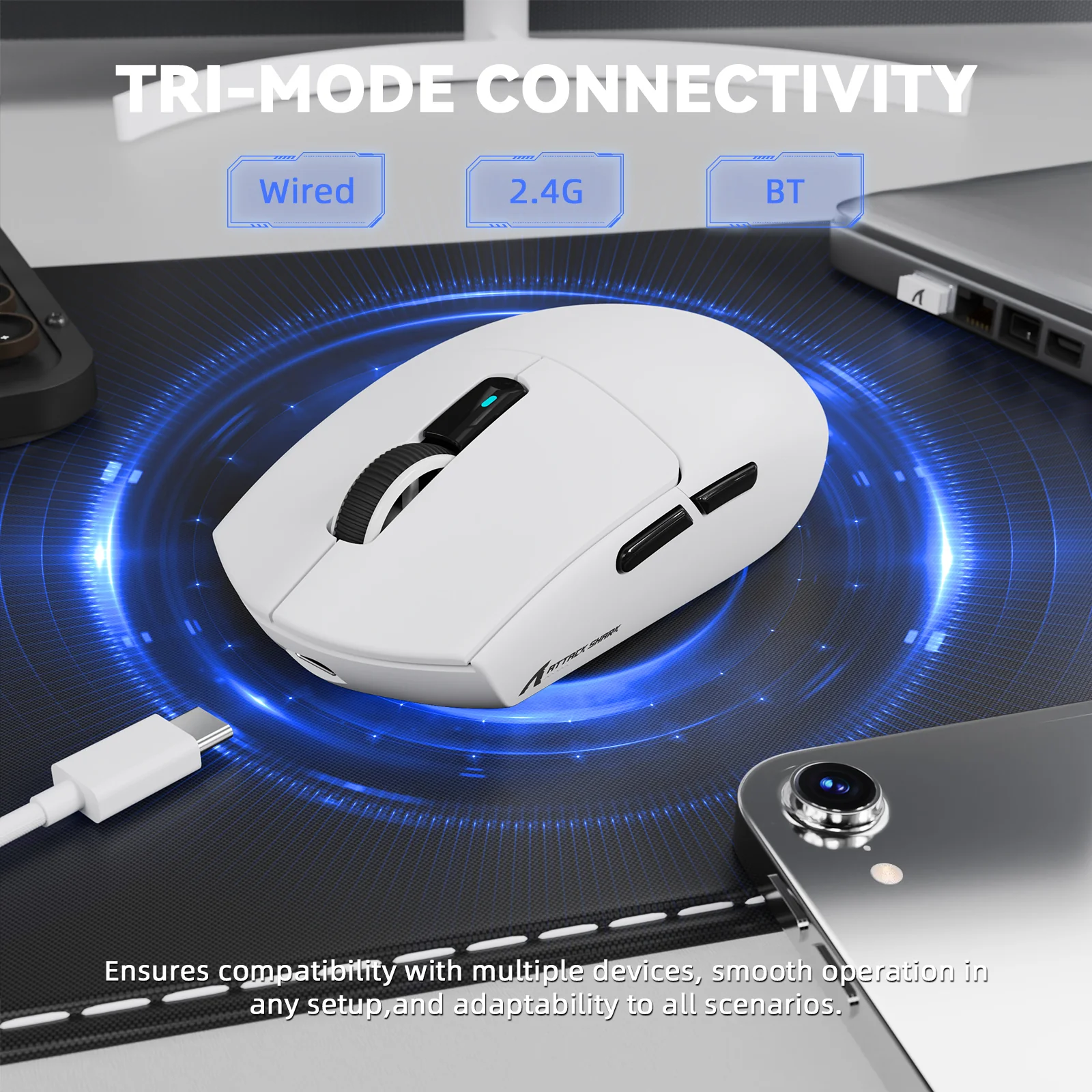 ATTACK SHARK G3PRO Tri-mode Wireless Gaming Mouse with Charge Dock 25000 DPI Ultra Lightweight 11 ATTACK SHARK G3PRO Tri-mode Wireless Gaming Mouse with Charge Dock 25000 DPI Ultra Lightweight