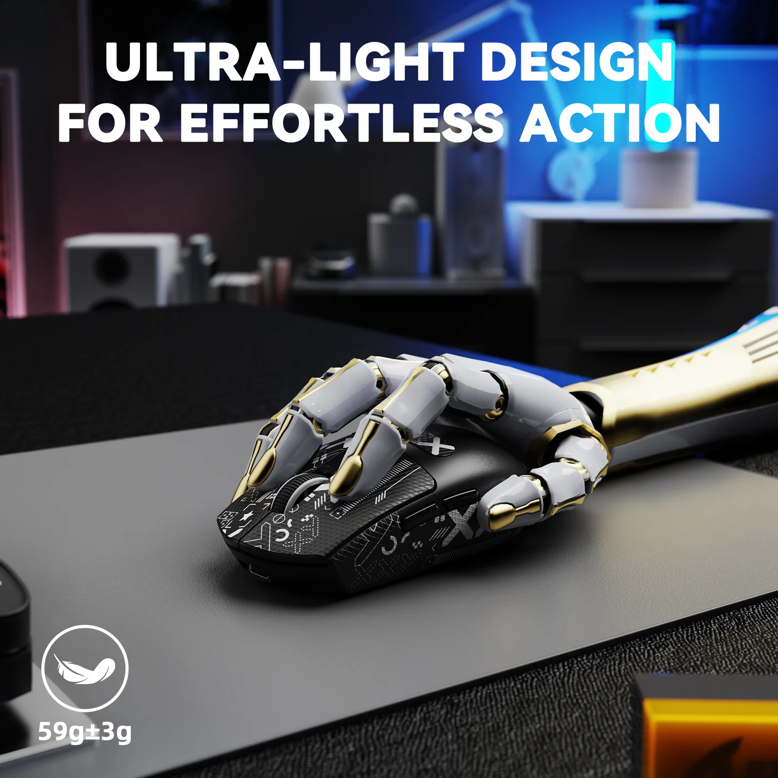 ATTACK SHARK G3PRO Tri-mode Wireless Gaming Mouse with Charge Dock 25000 DPI Ultra Lightweight 45 ATTACK SHARK G3PRO Tri-mode Wireless Gaming Mouse with Charge Dock 25000 DPI Ultra Lightweight