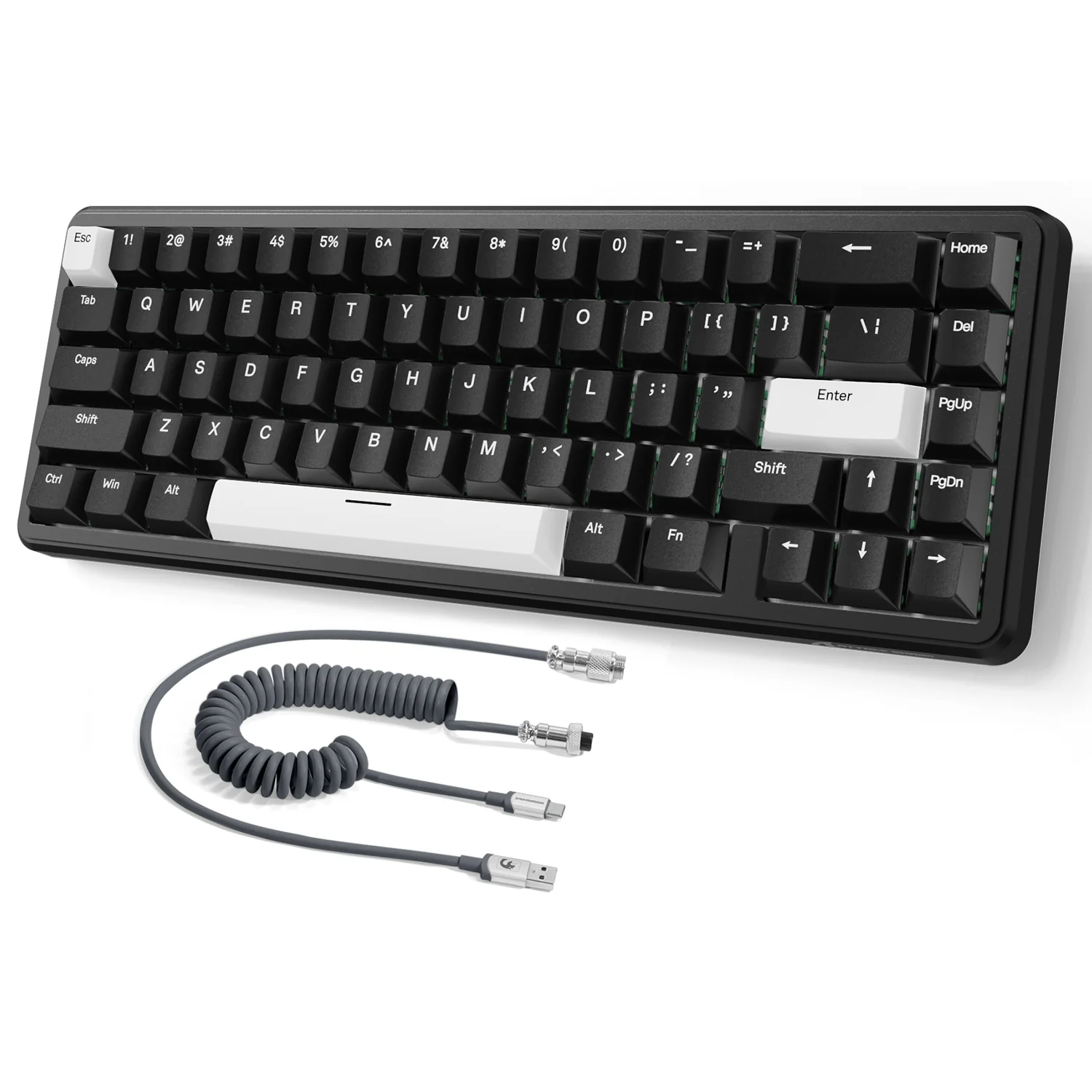 ATTACK SHARK X65 HE Magnetic Switch Rapid Trigger Keyboard With 8Khz Coiled Cable 10 ATTACK SHARK X65 HE Magnetic Switch Rapid Trigger Keyboard With 8Khz Coiled Cable