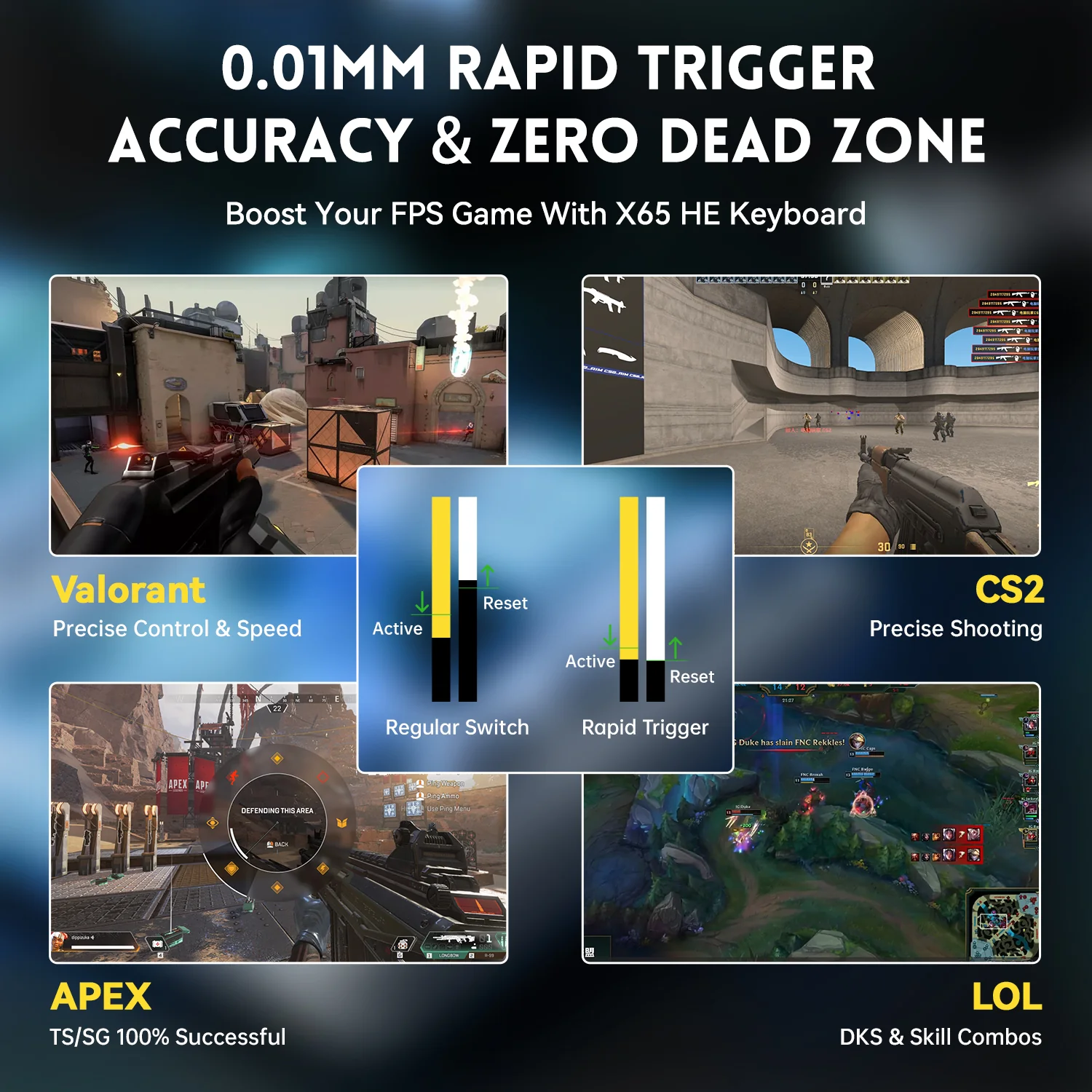 ATTACK SHARK X65 HE Magnetic Switch Rapid Trigger Keyboard With 8Khz Coiled Cable 23 ATTACK SHARK X65 HE Magnetic Switch Rapid Trigger Keyboard With 8Khz Coiled Cable