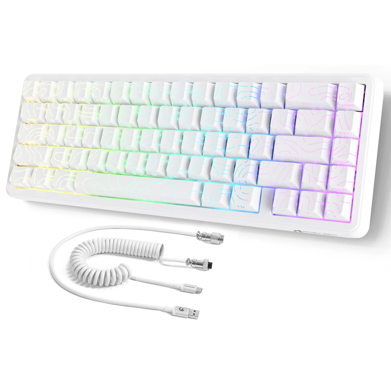 ATTACK SHARK X65 HE Magnetic Switch Rapid Trigger Keyboard With 8Khz Coiled Cable 28 ATTACK SHARK X65 HE Magnetic Switch Rapid Trigger Keyboard With 8Khz Coiled Cable