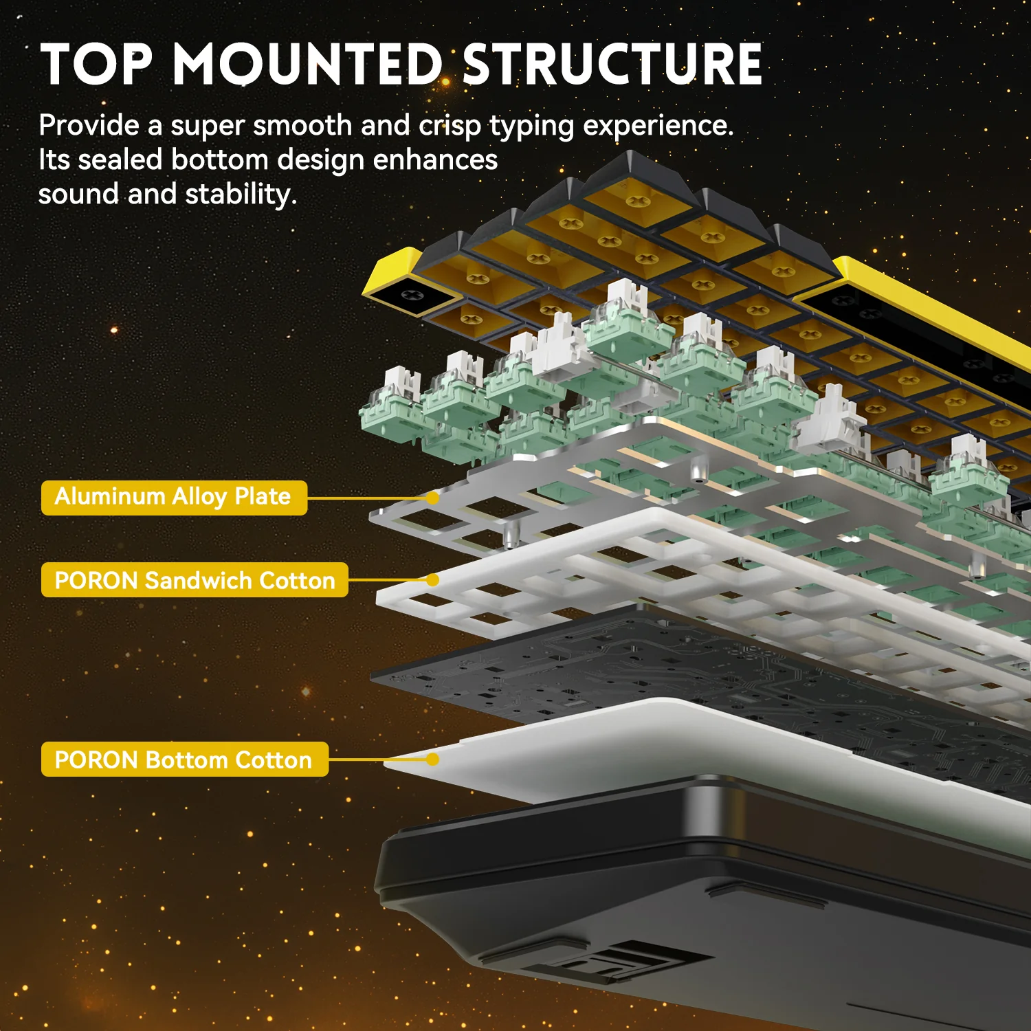 ATTACK SHARK X65 HE Magnetic Switch Rapid Trigger Keyboard With 8Khz Coiled Cable 7 ATTACK SHARK X65 HE Magnetic Switch Rapid Trigger Keyboard With 8Khz Coiled Cable